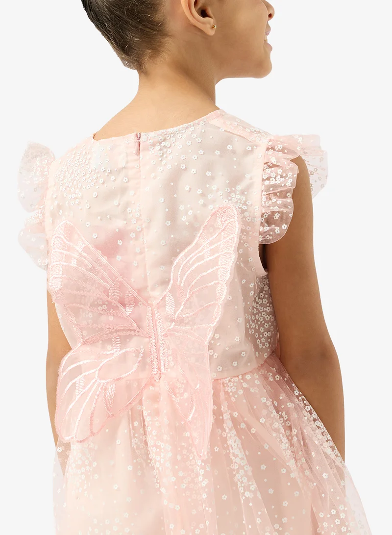 Pinata  Soft Pink Fairy-Wing Occasion Dress for Women | Best Price UAE